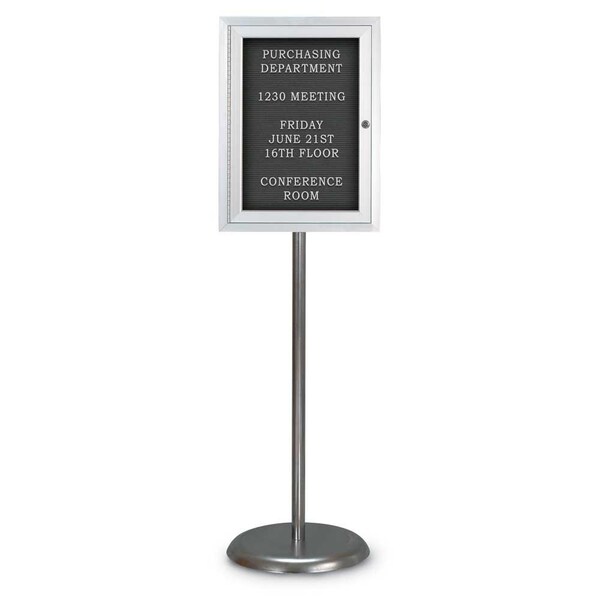 Corkboard, Triple Door, Radius Frame, 96x48", Satin/Cobalt